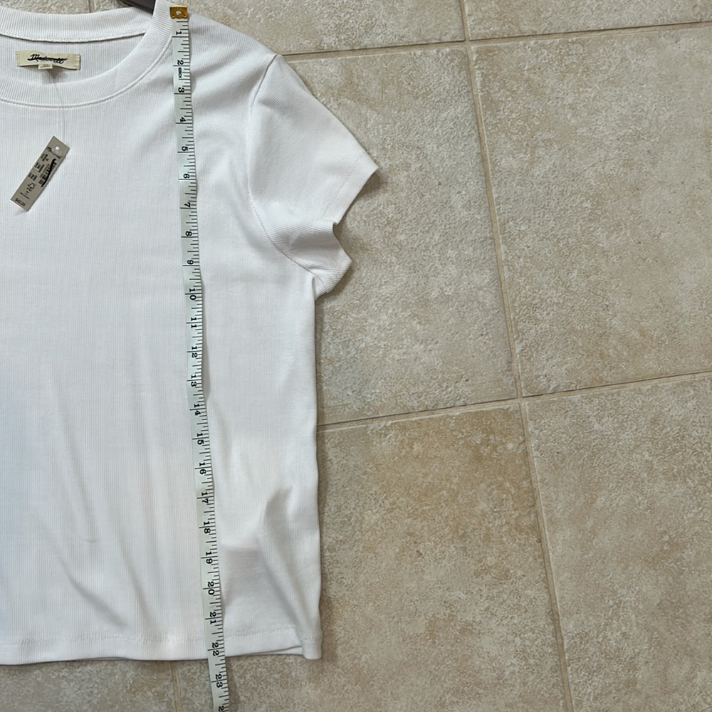 MADEWELL Babydoll ribbed NWT raglan sleeve tee size XL - Picture 7 of 8